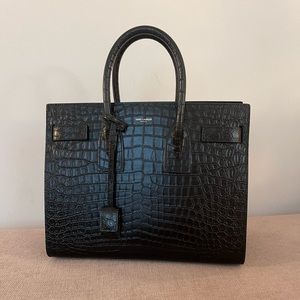 SAC DE JOUR SMALL IN CROCODILE-EMBOSSED LEATHER